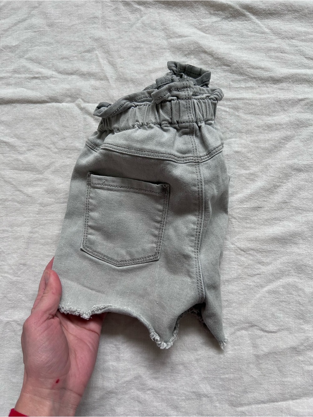 Zara Light Gray Embroidered Mickey Shorts - Picture 2 of 3
